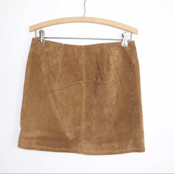 𝅺Blank NYC Brown suede zip front skirt - Picture 2 of 9